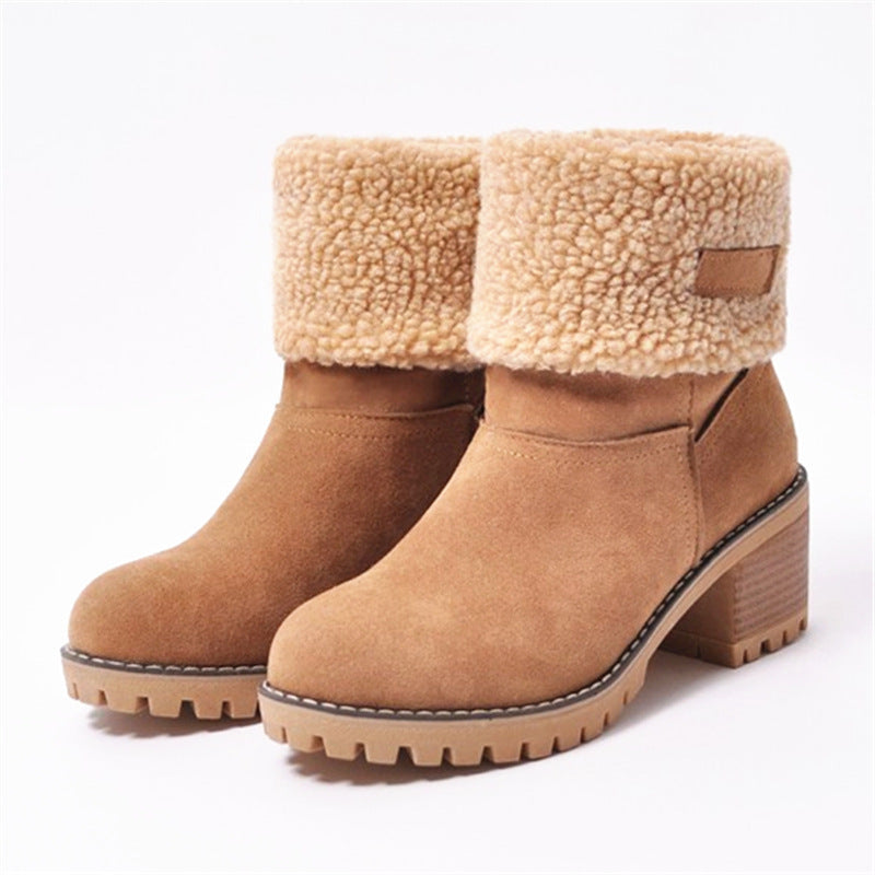 Damen Stiefeletten mit gefüttertem Schaft und rutschfester Sohle Drune