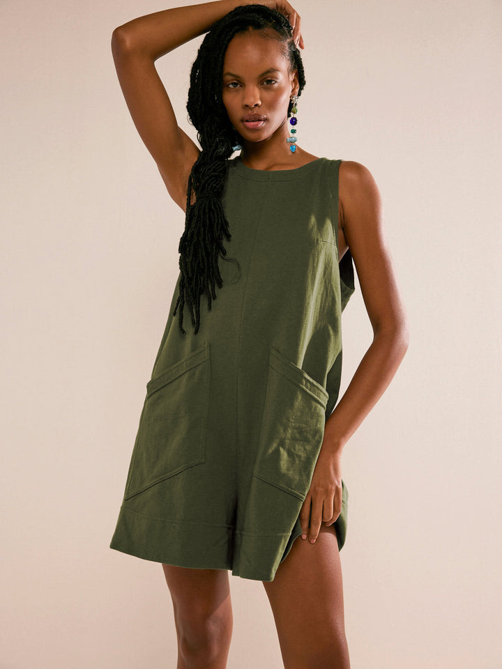 Damen Lässiger Jumpsuit mit praktischen Taschen und weit geschnittenem Design Drune
