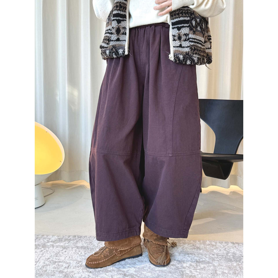 Damen Weite Baumwoll‑Twill Culotte mit hohem Elastbund und legerer Silhouette Drune