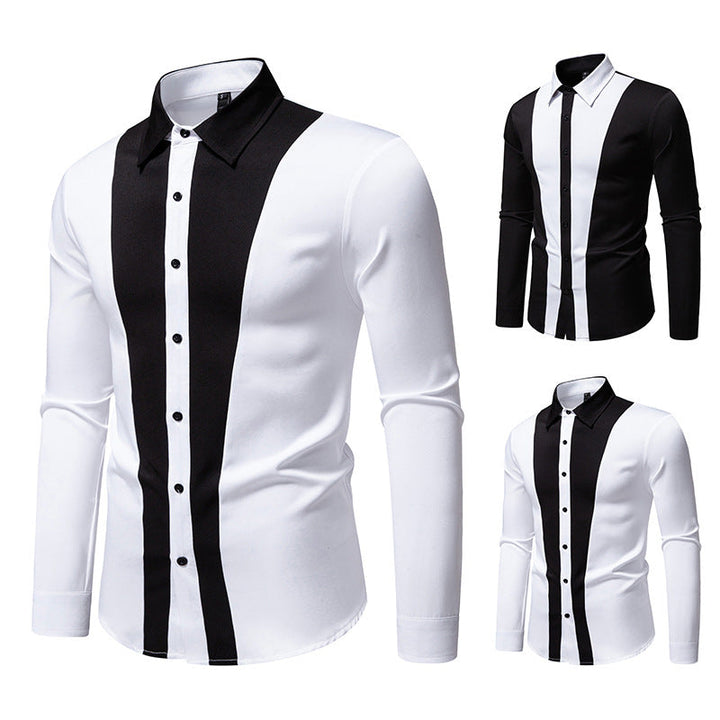 Herren Elegantes Hemd mit farbigen Kontrasteinsätzen Drune