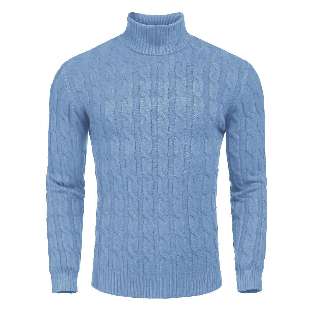 Herren Feinstrickpullover mit hohem Kragen