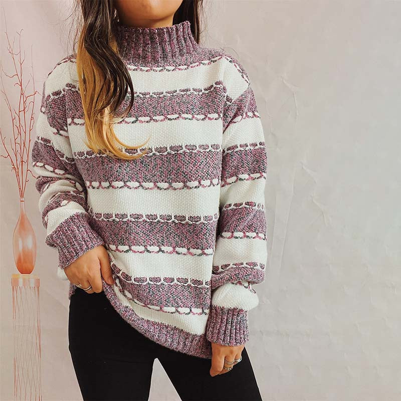 Drune | Gestreifter Strickpullover im Modernen Stil