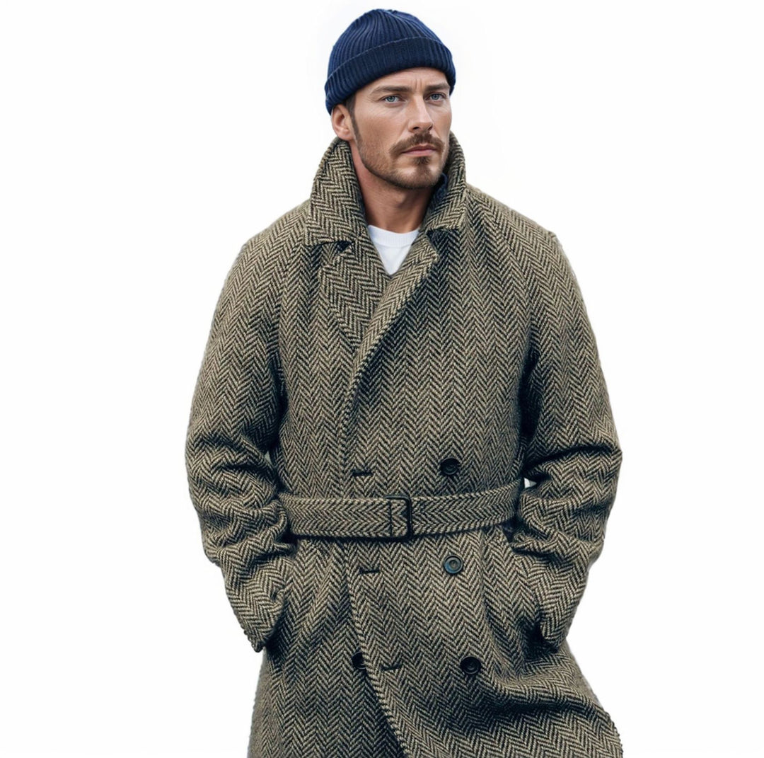 Herren eleganter Dufflecoat mit modernen Details und praktischen Taschen Drune