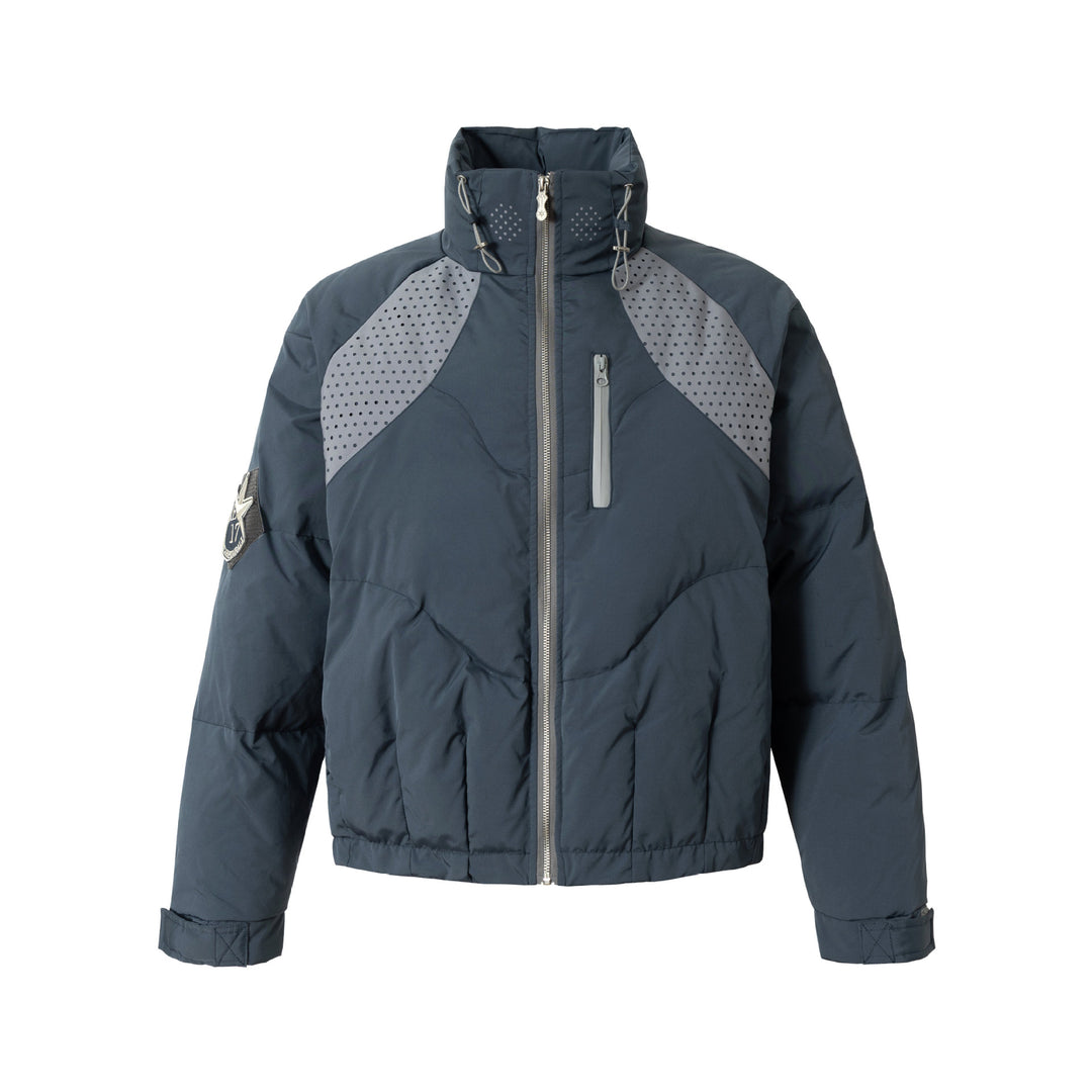 Herren Kurz geschnittener wattierter Winterblouson mit hohem Stehkragen Drune