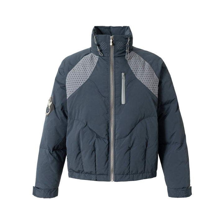 Herren Kurz geschnittener wattierter Winterblouson mit hohem Stehkragen Drune