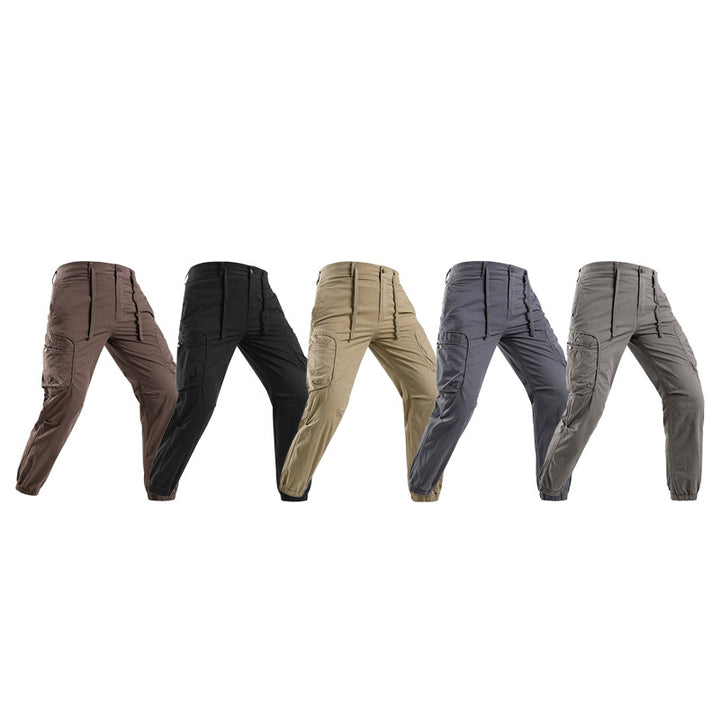 Herren Leichte Trekking‑Cargohose im Joggercut mit elastischem Knöchelabschluss und multifunktionalen Seitenklapptaschen Drune