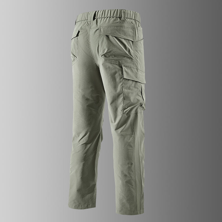 Herren Outdoor-Cargohose mit elastischem Bund, vorgeformten Knien und Multifunktions-Taschen Drune