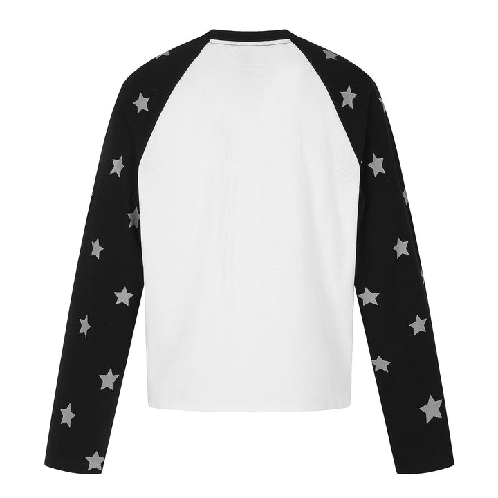 Unisex Raglan-Sweatshirt mit Sternärmeln und Vintage-Cowboy-Print Drune