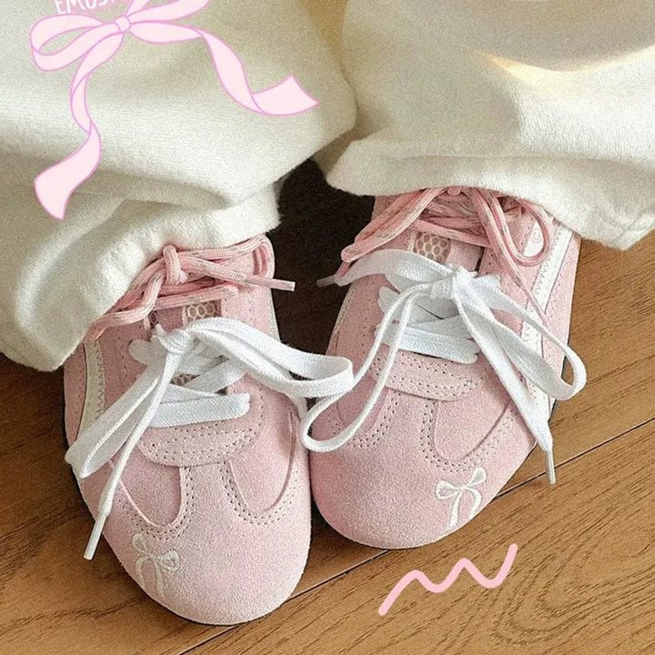 Damen Bequeme Sneaker mit dekorativer Schleife und atmungsaktiver Mesh-Oberfläche Drune