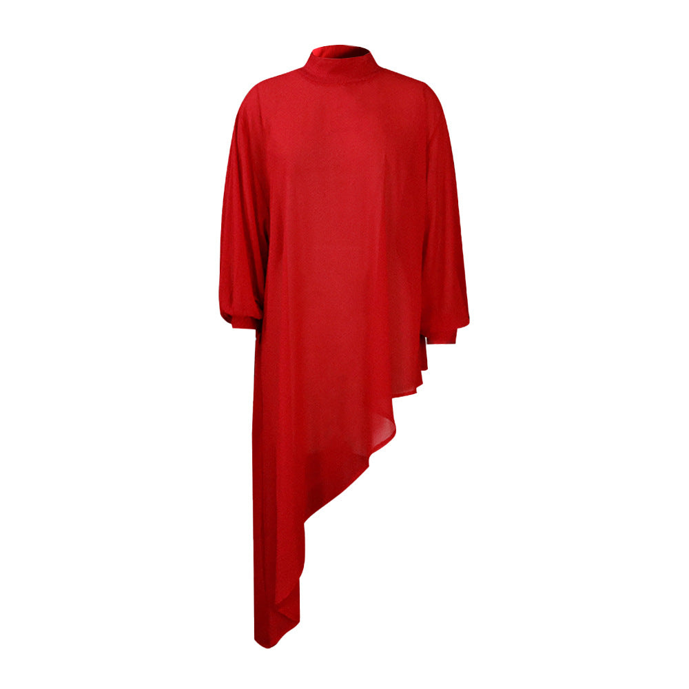 Damen asymmetrisches Kleid mit minimalistischer Eleganz Drune