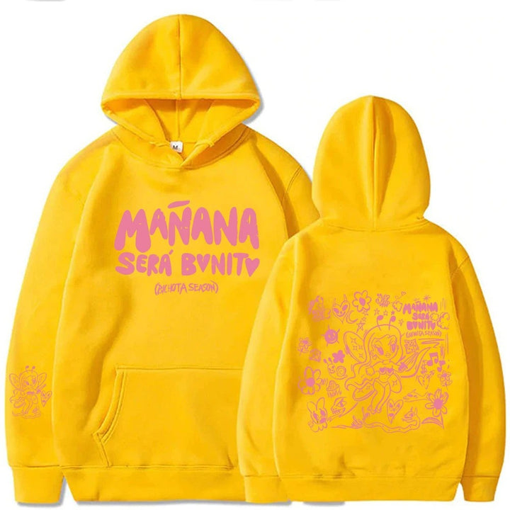 Damen Hoodie mit kreativem Druck und praktischer Kängurutasche Drune