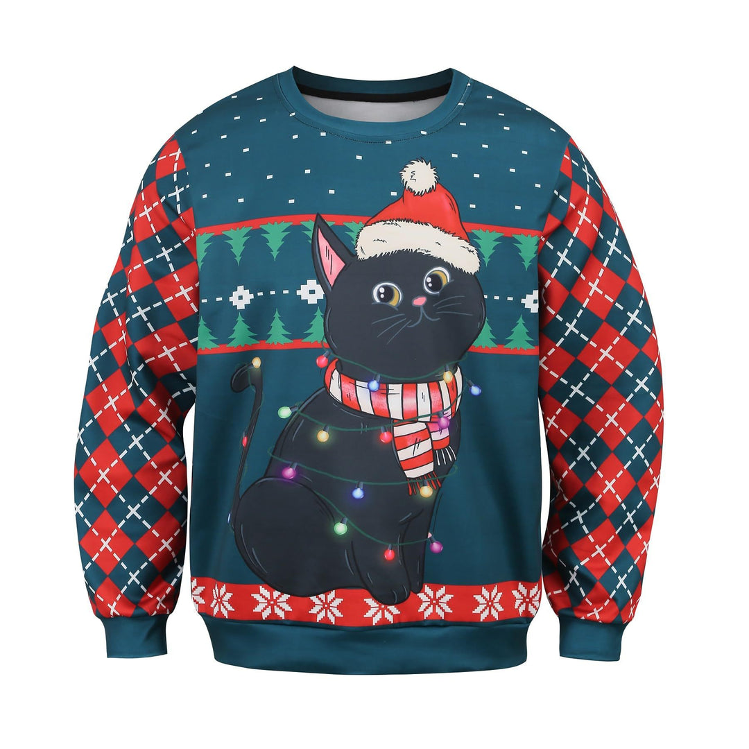 Damen Lustiger Weihnachts-Sweatshirt mit einzigartigem Rentier-Motiv Drune
