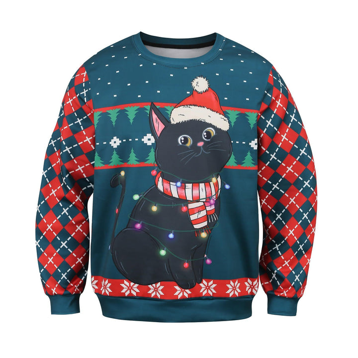 Damen Lustiger Weihnachts-Sweatshirt mit einzigartigem Rentier-Motiv Drune