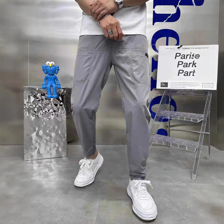 Herren nan sportive Cargojoggerhose mit elastischem Bund, Kordelzug und konischem Beinabschluss Drune