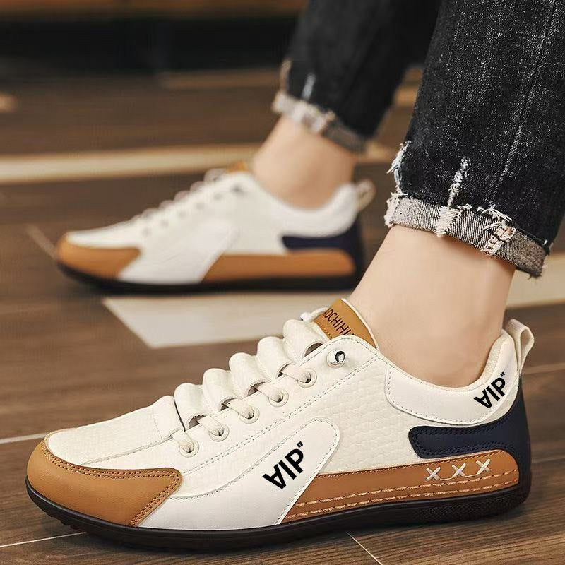 Herren Casual-Sneaker im Retro-Look mit geprägtem Obermaterial und kontrastierenden Overlays Drune