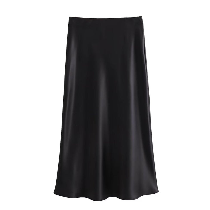 Damen langer Satinrock Drune