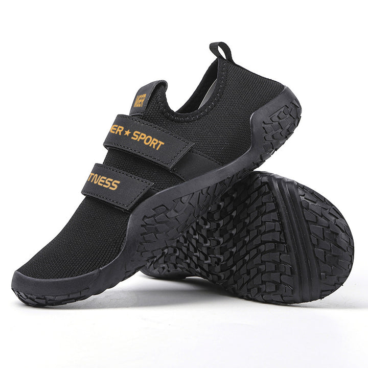 Damen nan atmungsaktive Klett-Sneaker mit flexibler rutschfester Gummisohle Drune