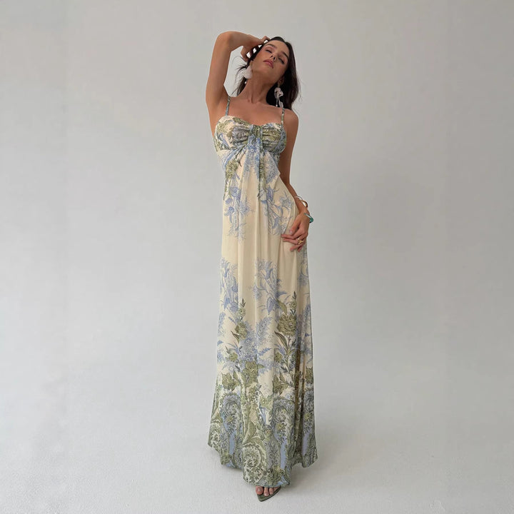 Damen Maxikleid mit floralem Design Drune