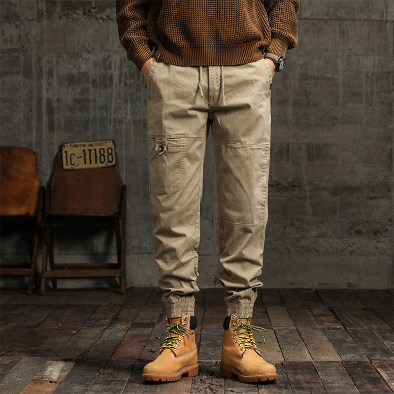 Herren Moderner Utility-Jogger mit elastischem Komfortbund, Kniepaneelen und Cargotasche Drune