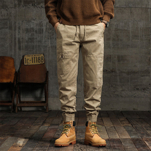 Herren Moderner Utility-Jogger mit elastischem Komfortbund, Kniepaneelen und Cargotasche Drune