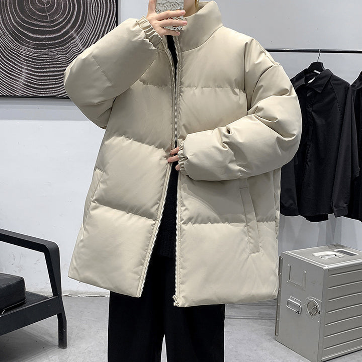 Damen Gepolsterte Oversize-Steppjacke mit hohem Stehkragen und geradem Schnitt Drune