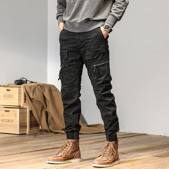 Herren Technische Cargo-Jogginghose mit Multifunktionstaschen & elastischen Bündchen Drune