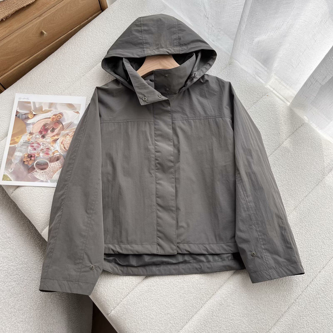Damen Leichte Übergangsjacke mit Kapuze und praktischem Reißverschluss Drune