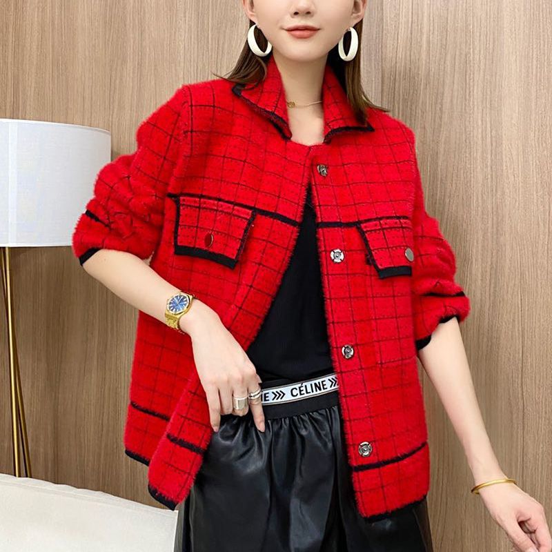Damen Modische Jacke mit Komfortschnitt Drune