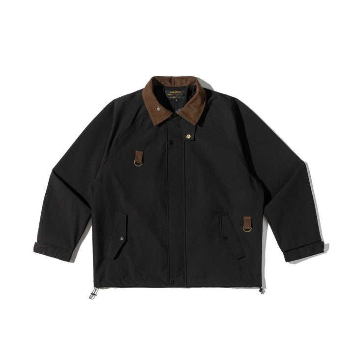 Herren Fieldjacke im Parka‑Stil mit Cordkragen und Utility‑Details Drune
