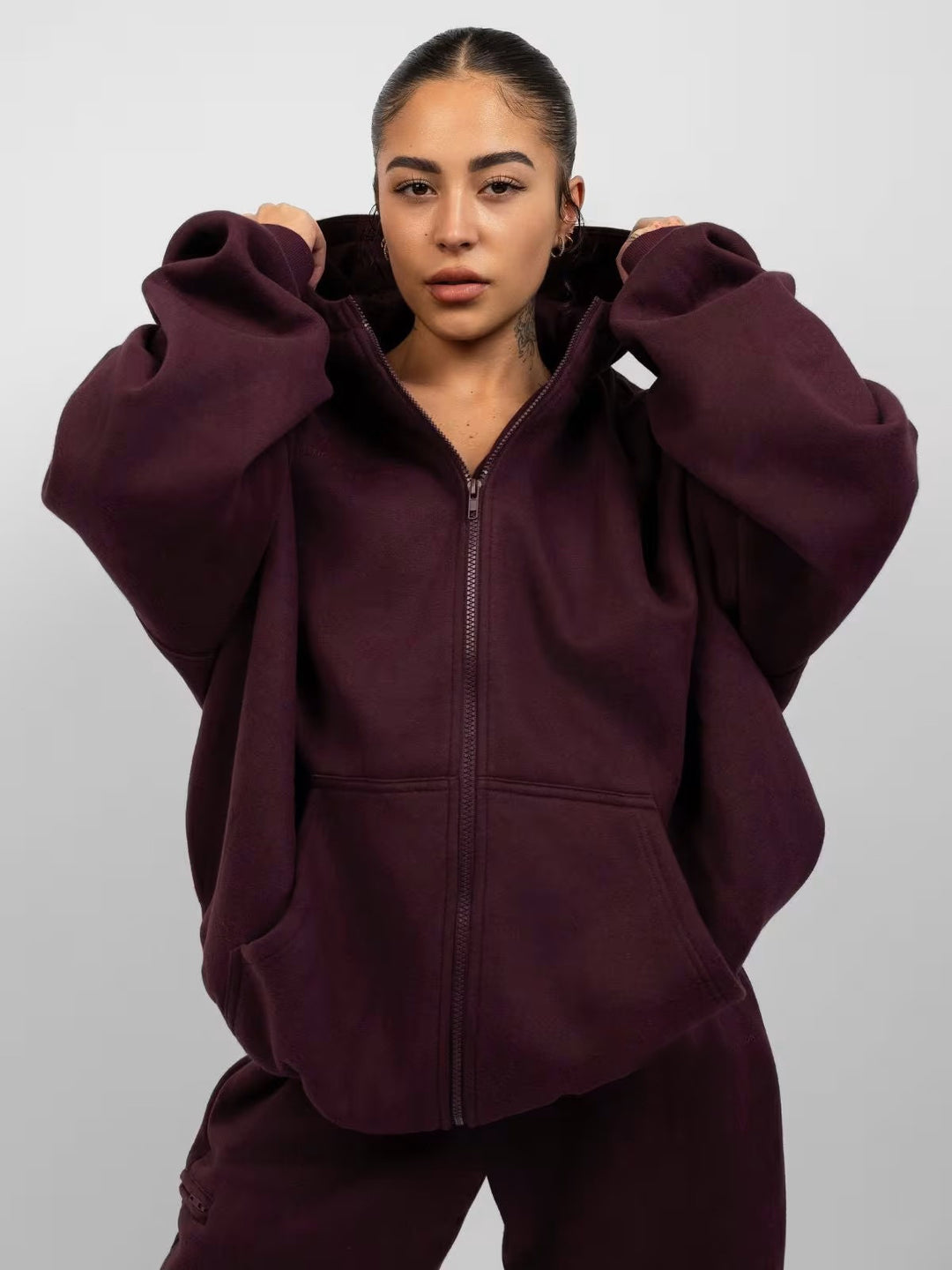 Damen Lässiges Kapuzenpullover und Jogginghose Set Drune
