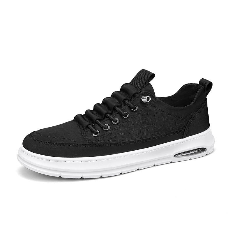 Herren urbaner Komfort‑Sneaker mit geprägtem Seitenmuster, gepolsterter Schnürlasche und dämpfender Luftkapselsohle Drune