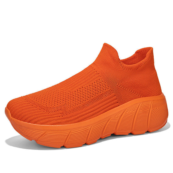 Damen Schnürlose Freizeitsneaker mit flexiblem Strick-Obermaterial Drune