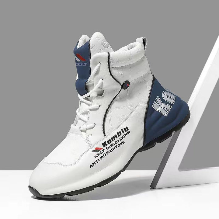 Herren High-Top Performance Sneaker aus atmungsaktivem Kunstleder mit stoßdämpfender Laufsohle Drune