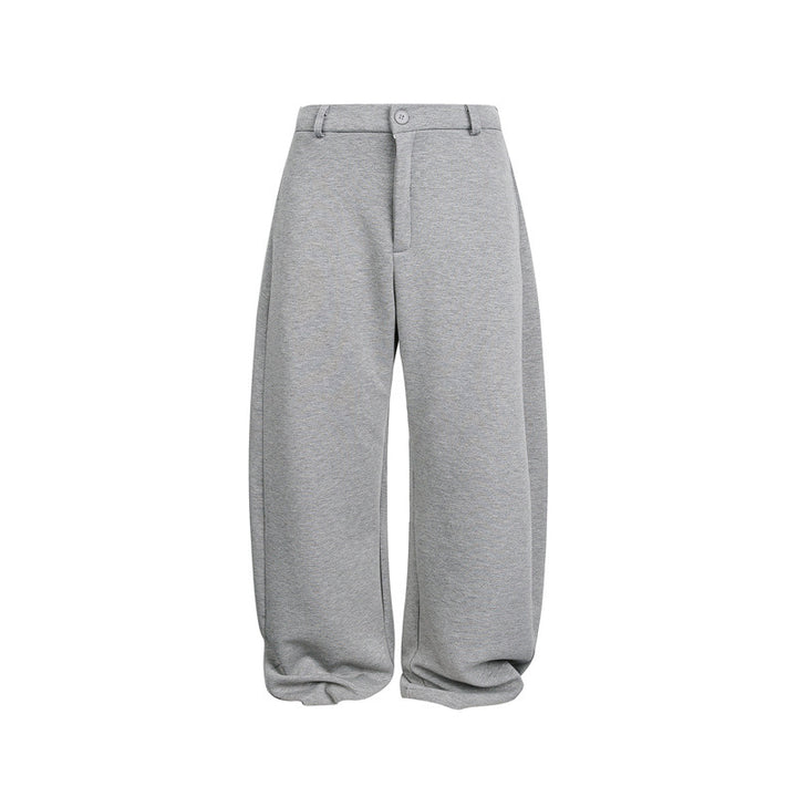 Damen Weite Cropped-Sweathose mit Gürtelschlaufen, Bundfalten und ballonförmigem Saum Drune