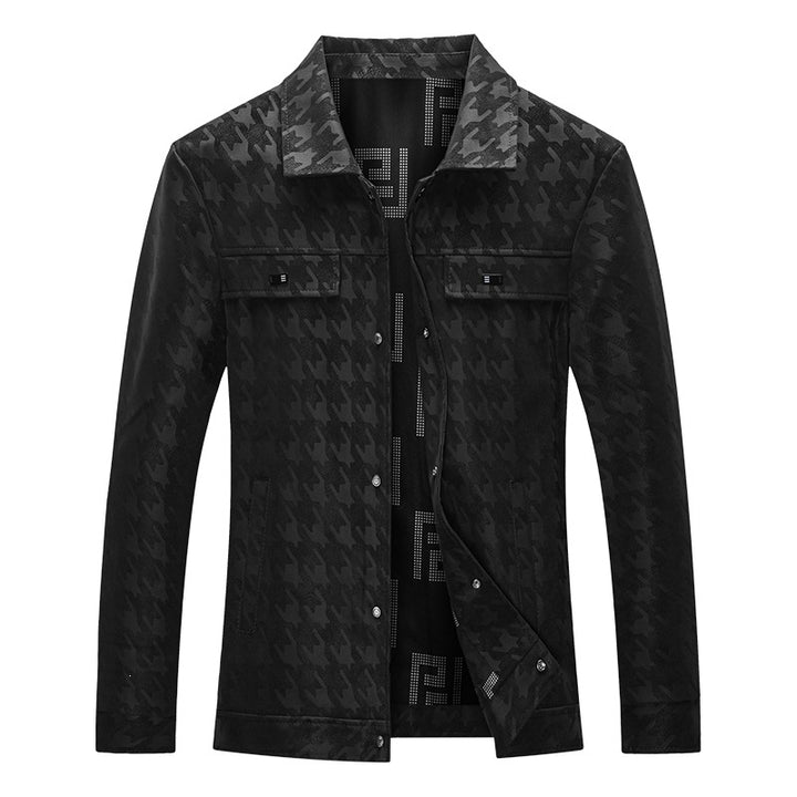 Herren Modische Jacke mit Karomuster Drune