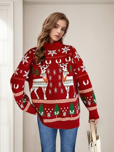 Damen Weihnachtspullover mit festlichem Motiv und lässigem Schnitt Drune