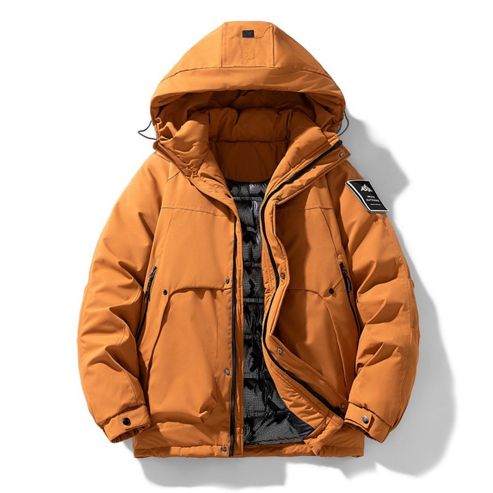 Unisex wasserabweisende gesteppte Winterjacke mit Kapuze und Thermoisolierung Drune