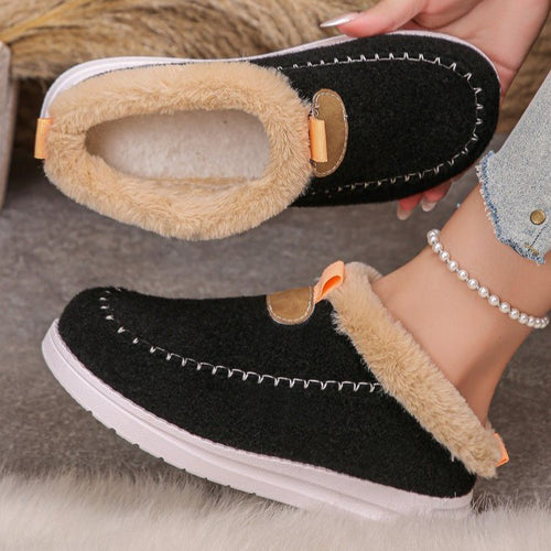 Damen Fluffy Hausschuhe mit rutschfester Sohle und kuscheligem Innenfutter Drune