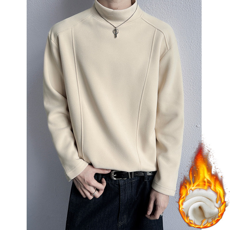 Herren Oversize Stehkragen-Sweatshirt mit Raglanärmeln und dezentem Farbverlauf Drune