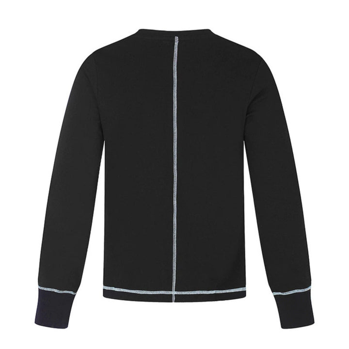 Herren Langarm-Sweatshirt mit Rundhalsausschnitt und sportischem Nummern-Print Drune