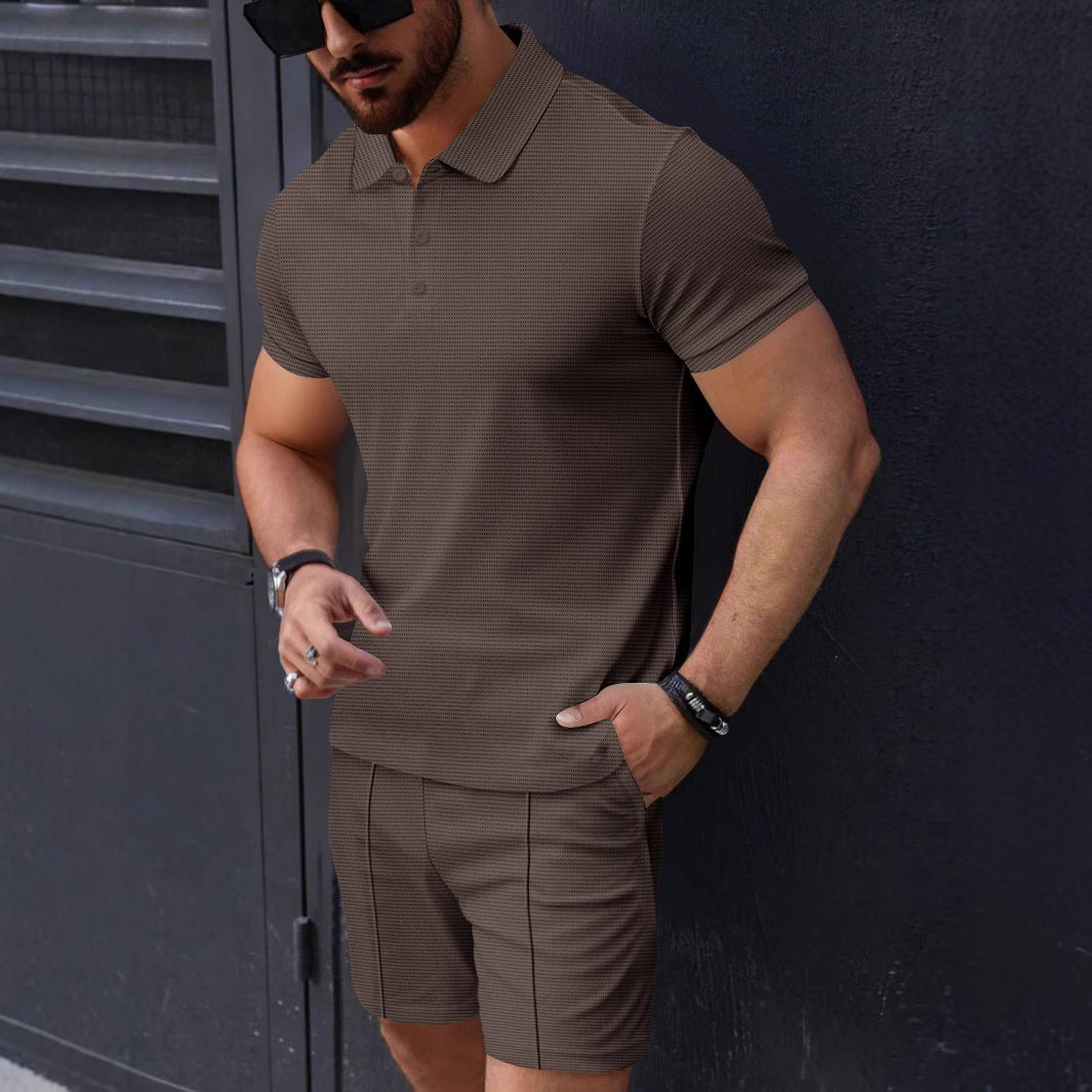 Herren Poloshirt und Shorts Set Drune