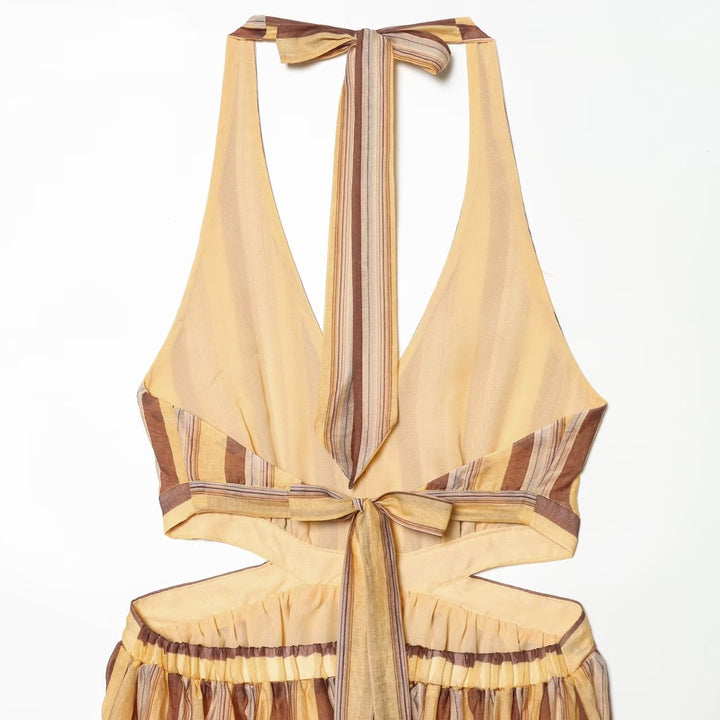 Damen Sommerkleid mit tiefem Ausschnitt und Cut-Outs Drune