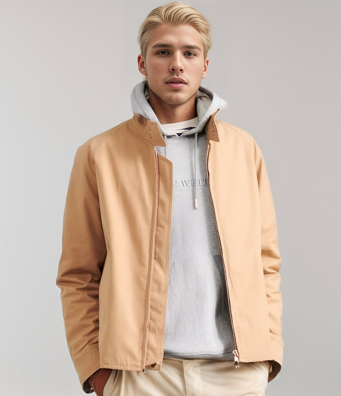 Herren leichte Freizeitjacke im modernen Design mit Stehkragen Drune