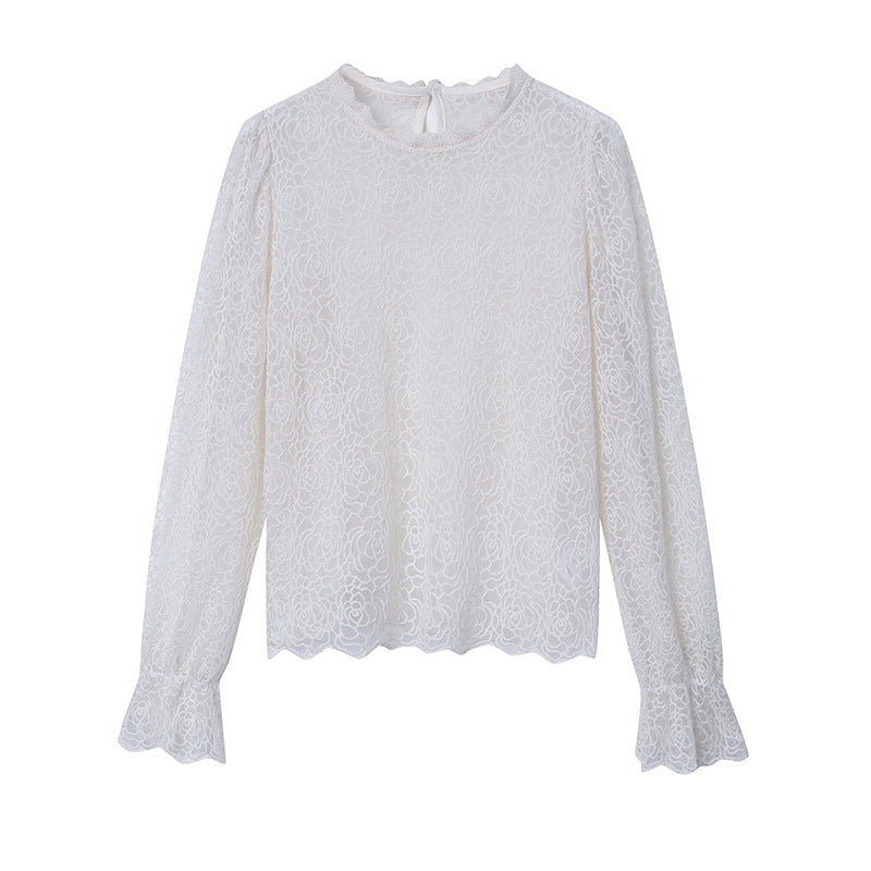 Damen Bluse aus feiner Spitzenmaterial Drune