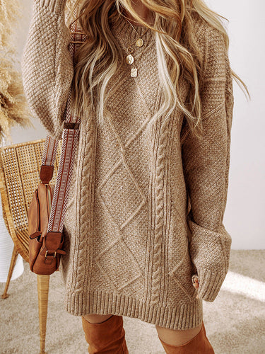 Drune | Übergröße Gestricktes Sweatkleid für Damen