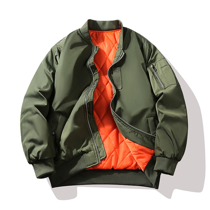 Herren Technische Bomberjacke im Flight‑Stil mit kontrastierendem Innenfutter Drune