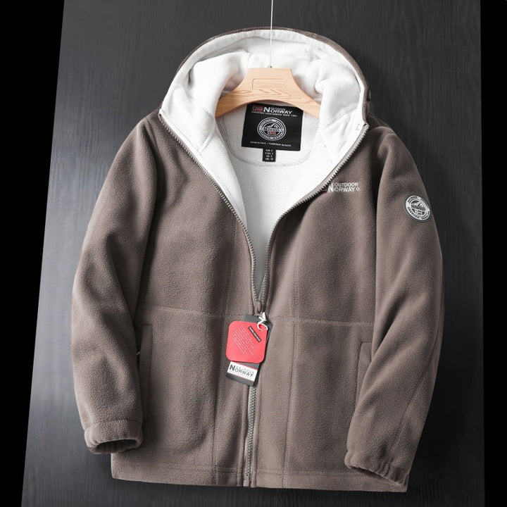 Herren Fleecejacke mit hohem Kragen und praktischen Taschen Drune