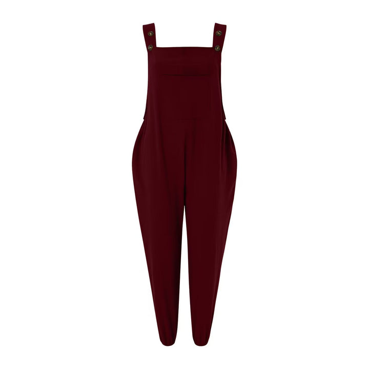 Damen stilvolle Latzhosen mit Taschen Drune