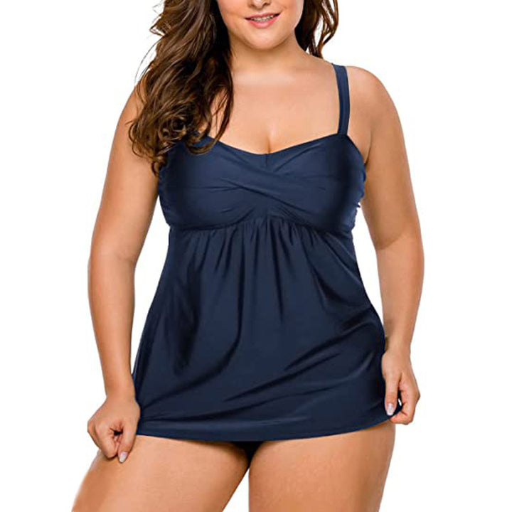 Damen Tankini-Badeanzug mit schmeichelndem Schnitt und verstellbaren Trägern Drune
