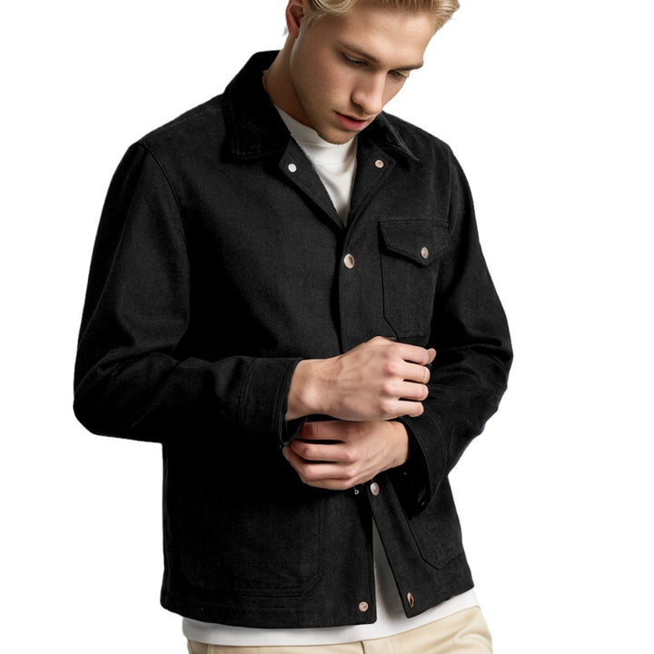 Herren lässige Baumwolljacke im Worker-Stil Drune